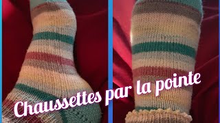 🧶Tricoter des chaussettes par la pointe [upl. by Ydniahs]