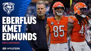 Eberflus Kmet Edmunds reflect on Week 2  Chicago Bears [upl. by Aratal]