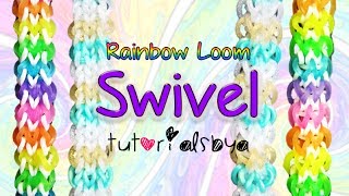 NEW REVERSIBLE Swivel Rainbow Loom Bracelet Tutorial  How To [upl. by Eitsyrk]