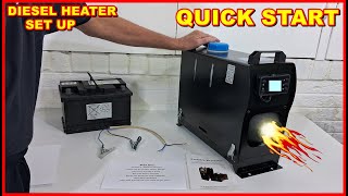 DIESEL HEATER QUICK START SET UP Heating My Home House With Chinese Kerosene Off Grid Van Life Style [upl. by Ashlan]