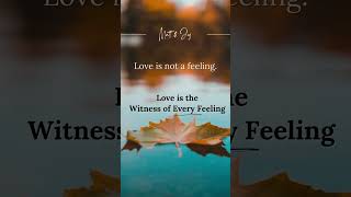 Love The Witness of Feelings [upl. by Thurnau185]