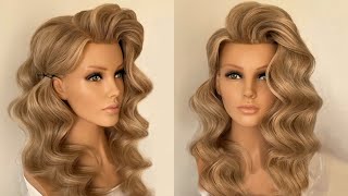 Hollywood waves Hairstyle tutorial [upl. by Ekralc]