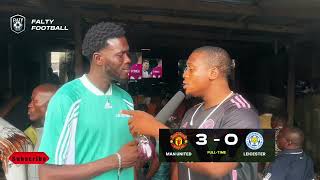 Manchester United 30 Leicester City Fan Reaction l Premier League Football Highlights [upl. by Hawker]