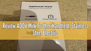 Review ADOV Milk Frother Handheld Stainless Steel Electric Coffee Whisk and Egg Beater Rechargeabl [upl. by Eirameinna]