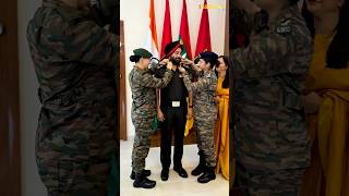 Indian Army Officer Pipped by Daughters ❤️🔥 indianarmy [upl. by Julianne]