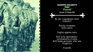 Giuseppe Ungaretti legge quotFratelliquot [upl. by Netsyrk]