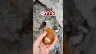 Found orange quartz in the rock pile 9chcrystal ninegems gemstone [upl. by Orvah]