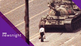 ARCHIVE Tanks roll into Tiananmen Square 4 June 1989  BBC Newsnight [upl. by Ahsekram]