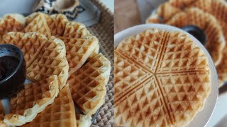 Brusselse wafels – eenvoudig recept😋😋بسكويتات الوفل بروكسل  وصفة سهلة [upl. by Ltihcox305]