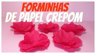 COMO FAZER FORMINHAS DE PAPEL CREPOMDIYsimplesmente ci [upl. by Aikemit]