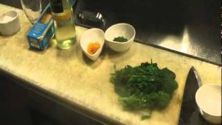 Angelos Kitchenquotspaghettini with garlic and olive oil with rapiniquot [upl. by Nova]