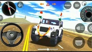 Dollar song 👿 Modified Mahindra White Thar 👿  Indian Car Simulator 3D [upl. by Eradis955]