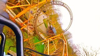 Falcon Duinrell  ONRIDE  vertical drop roller coaster POV [upl. by Romilly]