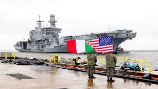 The Aircraft Carrier ITS Cavour Started Sea Trials to Achieve Her “Ready For Operation” Certificatio [upl. by Adnuahsor782]