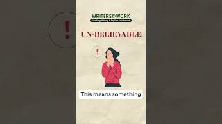 PREFIX UN  Mastering Prefixes for Better Vocabulary  LearnEnglish with WRITERS AT WORK [upl. by Annoj971]