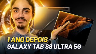 Galaxy Tab S8 Ultra 5G VALE A PENA um ano depois o melhor Tablet Samsung [upl. by Harmony]