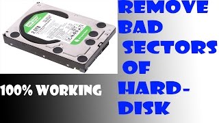 Remove the Bad Sectors of your hard disk on window 78110 [upl. by Russom]