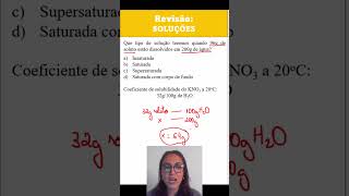 20 FísicoQuímica 3 Insaturada saturada supersaturada saturada com corpo de fundo enemdicas [upl. by Duma]