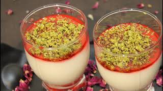 Rose Mahalabia  Rose Pudding  Rose Muhallebi  Holi Special [upl. by Assenab840]