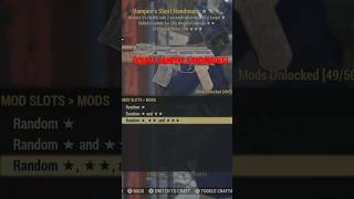 Two Vampire Legendary Handmade Rifles shorts fallout76 fo76 [upl. by Asserak]