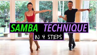 Samba Whisk  Basic step in 4 steps  PLUS Arm Styling  Dance Insanity [upl. by Krutz650]