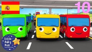 Canciones Infantiles  Diez Autobuses  P 4  Dibujos Animados  Little Baby Bum en Español [upl. by Kappel412]