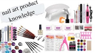 Different types of nail art tools with names  All Nail Product Knowledge Professional Nail Course [upl. by Phillis745]