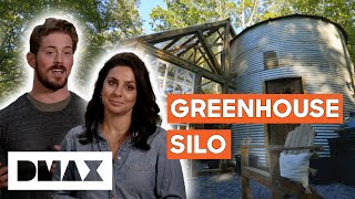 This Couple Builds A Greenhouse Silo From Scratch  Building Off The Grid [upl. by Aisa]