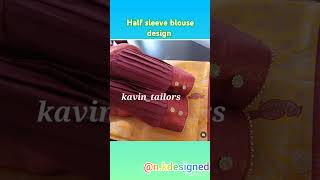 Silk saree sleeve blouse design ideas blousedesign fashion shortvideo viralvideo [upl. by Yeleek405]