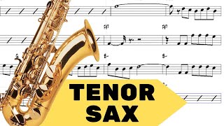 🔴 Top 10 Most Popular Tenor Saxophone Backing Track Sheet Music for only Tenor Sax [upl. by Etselec]