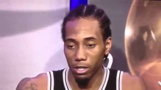 STUART SCOTT AND KAWHI LEONARD HAVE FANTASTIC INTERVIEW EXCHANGE [upl. by Ybanrab]