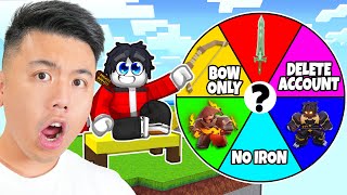 Roblox Bedwars But Random Wheel Controls My Game [upl. by Yorel]