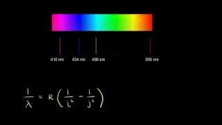 Emission spectrum of hydrogen  Chemistry  Khan Academy [upl. by Keven]