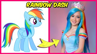 My Little Pony Characters as Humans amp their favorite Drinks and favorite things  Rainbow Dash [upl. by Kinson]