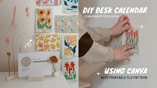 How To Make Desk Calendar Using Canva  With Printable File  DIY DESK CALENDAR [upl. by Noemis]