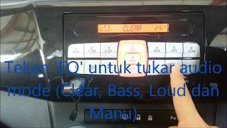 Perodua Bezza radio review dan cara setting [upl. by Akirdnuhs]