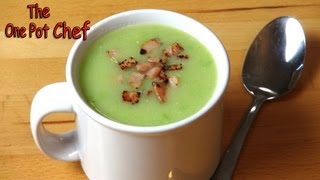 Potato Pea and Bacon Soup  One Pot Chef [upl. by Ateuqram]