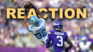 LIONS VS VIKINGS HIGHLIGHTS REACTION [upl. by Gnues]