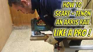 How to CUT an arris rail Like a pro  CUTTING ARRIS RAIL ENDS  SCARF  TENON [upl. by Llorrad875]