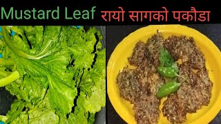 रायो सागको नयाँ परिकारMustard Leaf pakodaPakoda Recipe [upl. by Illom]