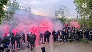 Collectif Ultras PARIS devant lhôtel du PSG PSG  Man City [upl. by Ahsiuqal455]