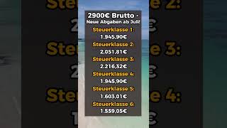 2900€ Brutto Neue Abgaben ab Juli 2023 [upl. by Knuth877]