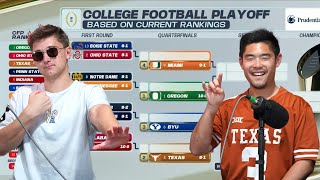 REACTING TO THE COLLEGE FOOTBALL PLAYOFF RANKINGS [upl. by Mcnully554]