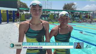 CARIFTA Swim Team Arrives In Caracao [upl. by Adnarom]