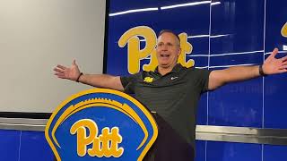 Pitt HC Pat Narduzzi Speaks on New AD Allen Greene [upl. by Lledor294]