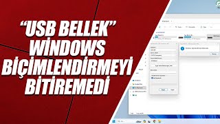 USB Bellek Biçimlendirme Hatası ve Çözümü  WİNDOWS BİÇİMLENDİRMEYİ BİTİREMEDİ  USB RAW OLDU [upl. by Leilamag76]