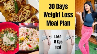 30 Days Diet Plan For Weight Loss At Home  Healthy Recipes  Somya Luhadia [upl. by Winfred]