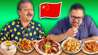 Mexican Dads Try AUTHENTIC Chinese food [upl. by Tcideneb545]