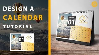 How to Create a Calendar  Desk calendar  Adobe Illustrator Tutorial [upl. by Cirilo]