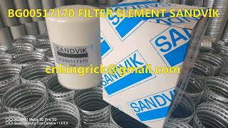 Sandvik BG00517170 filter 55028451 Air Filter 55029508 Fluitek hydraulic element SANDVIK 55187529 [upl. by Nitsoj]